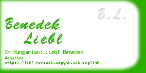 benedek liebl business card